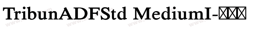 TribunADFStd MediumI字体转换